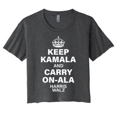 Keep Kamala And Carry On Ala Women's Crop Top Tee