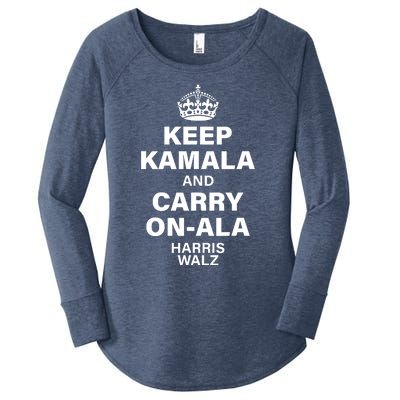 Keep Kamala And Carry On Ala Women's Perfect Tri Tunic Long Sleeve Shirt