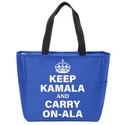 Keep Kamala And Carry On Ala Zip Tote Bag