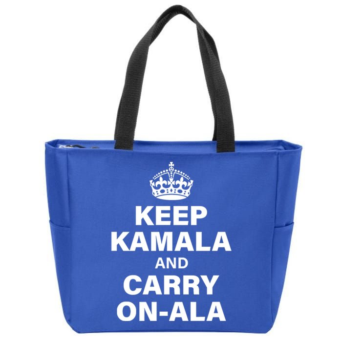 Keep Kamala And Carry On Ala Zip Tote Bag