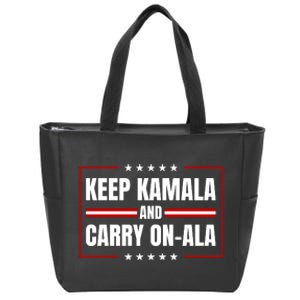 Keep Kamala And Carry On Ala Zip Tote Bag