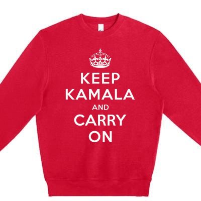 Keep Kamala And Carry On Premium Crewneck Sweatshirt