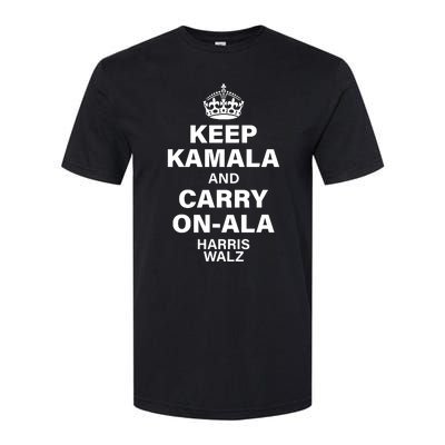 Keep Kamala And Carry On Ala Kamala Harris 2024 Softstyle CVC T-Shirt