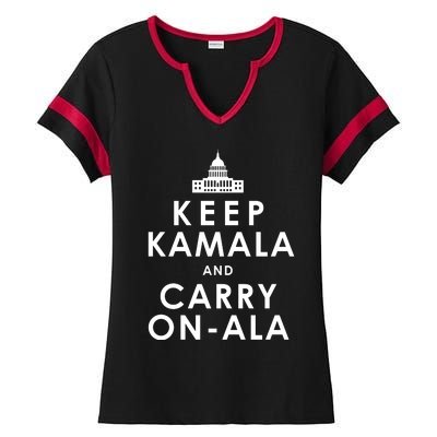 Keep Kamala And Carry On Ala Ladies Halftime Notch Neck Tee