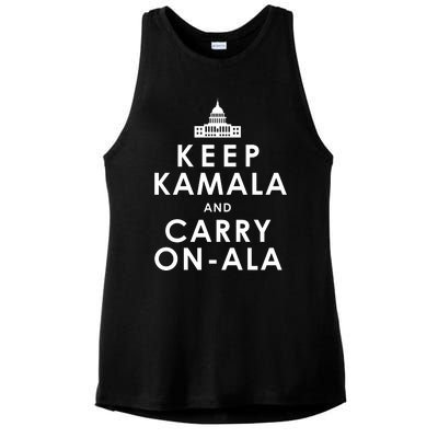 Keep Kamala And Carry On Ala Ladies PosiCharge Tri-Blend Wicking Tank