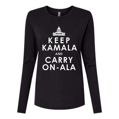 Keep Kamala And Carry On Ala Womens Cotton Relaxed Long Sleeve T-Shirt