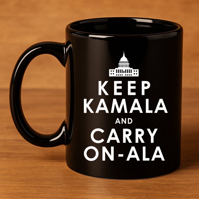 Keep Kamala And Carry On Ala 11oz C Handle Ceramic Mug