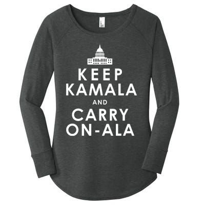 Keep Kamala And Carry On Ala Women's Perfect Tri Tunic Long Sleeve Shirt