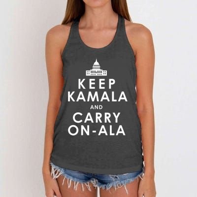 Keep Kamala And Carry On Ala Women's Knotted Racerback Tank