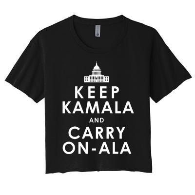 Keep Kamala And Carry On Ala Women's Crop Top Tee