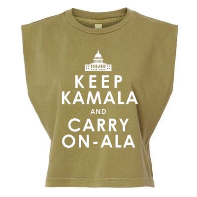 Keep Kamala And Carry On Ala Garment-Dyed Women's Muscle Tee