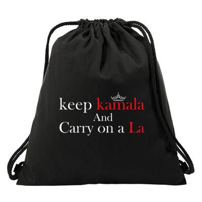 Keep Kamala And Carry On A La Drawstring Bag