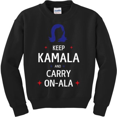 Keep Kamala And Carry On Ala Kids Sweatshirt