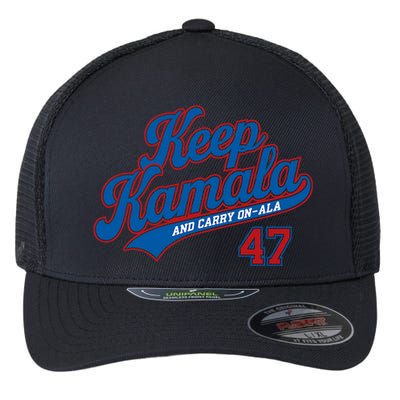 Keep Kamala And Carry On A La Flexfit Unipanel Trucker Cap