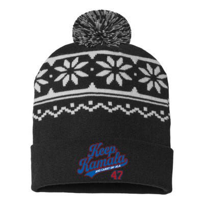 Keep Kamala And Carry On A La USA-Made Snowflake Beanie