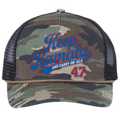 Keep Kamala And Carry On A La Retro Rope Trucker Hat Cap