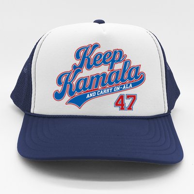 Keep Kamala And Carry On A La Trucker Hat