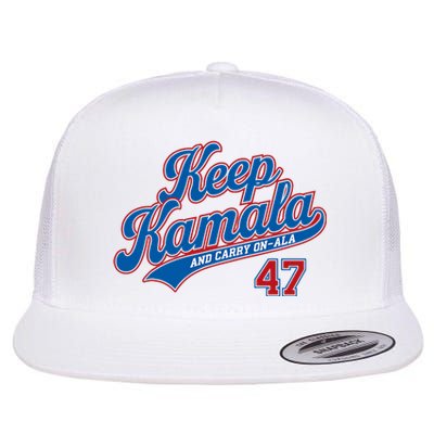 Keep Kamala And Carry On A La Flat Bill Trucker Hat