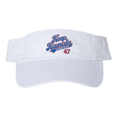 Keep Kamala And Carry On A La Valucap Bio-Washed Visor