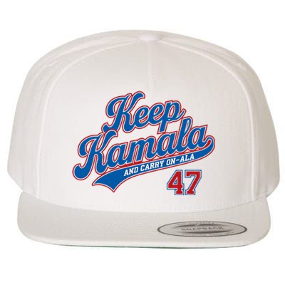 Keep Kamala And Carry On A La Wool Snapback Cap