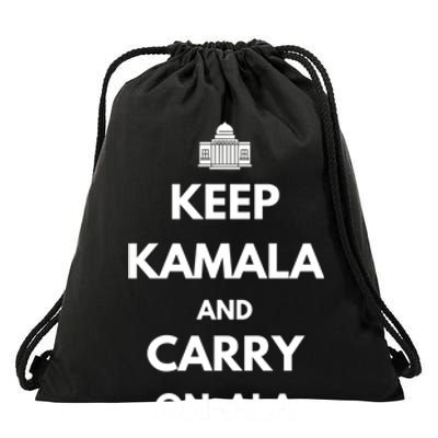 Keep Kamala And Carry On A La Drawstring Bag