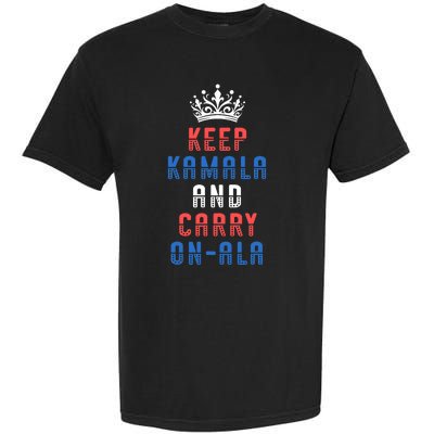 Keep Kamala And Carry Onala Vote Blue Harris Election 2024 Garment-Dyed Heavyweight T-Shirt