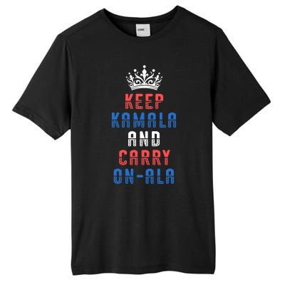 Keep Kamala And Carry Onala Vote Blue Harris Election 2024 Tall Fusion ChromaSoft Performance T-Shirt