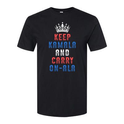 Keep Kamala And Carry Onala Vote Blue Harris Election 2024 Softstyle CVC T-Shirt