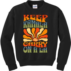 Keep Kamala And Carry On A La Kids Sweatshirt