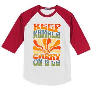 Keep Kamala And Carry On A La Kids Colorblock Raglan Jersey