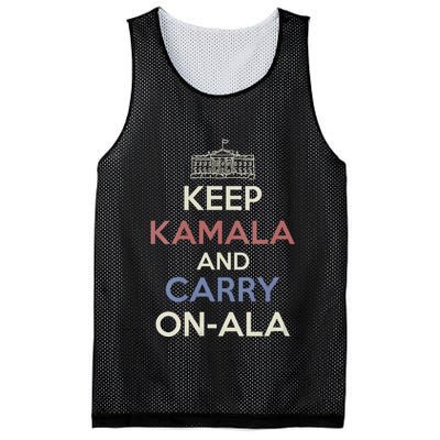 Keep Kamala And Carry Onala Funny Parody Political Poster Mesh Reversible Basketball Jersey Tank