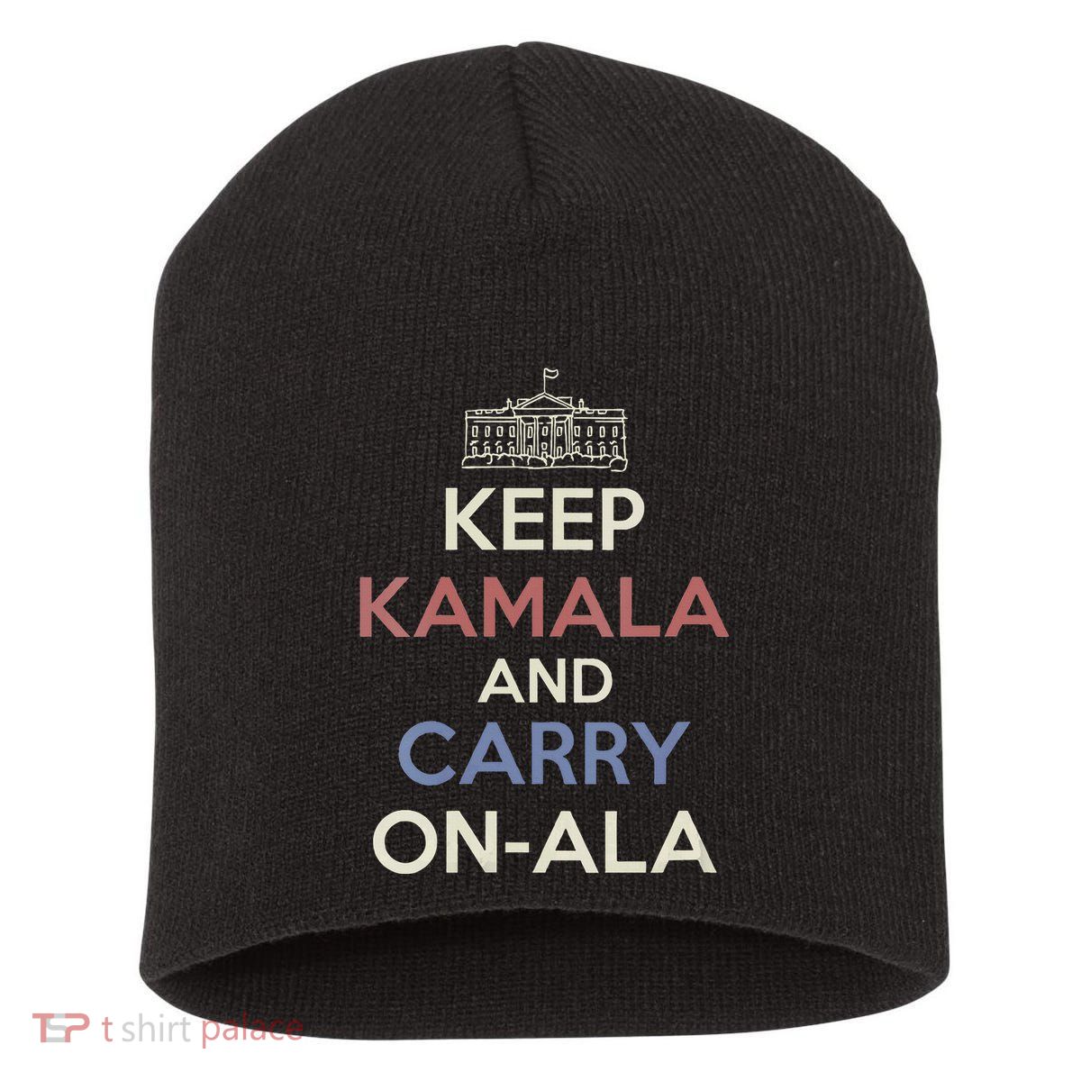 Keep Kamala And Carry Onala Funny Parody Political Poster Short Acrylic Beanie