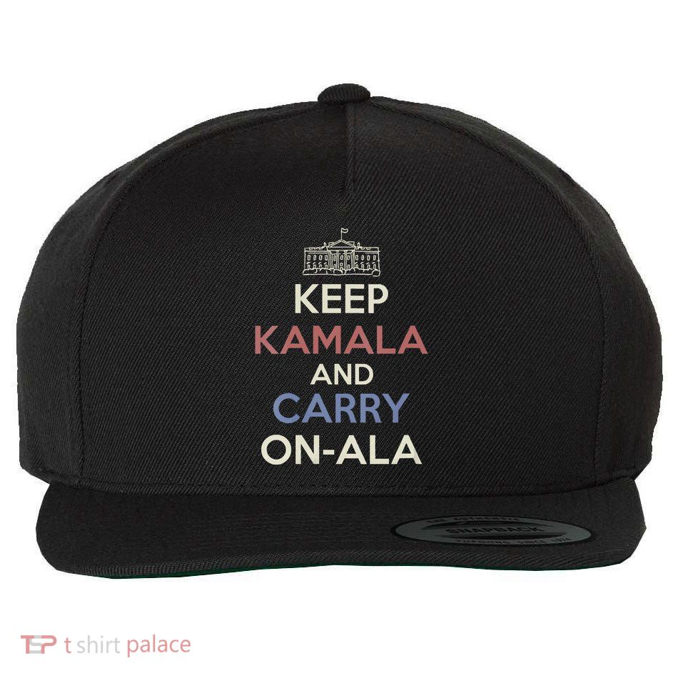 Keep Kamala And Carry Onala Funny Parody Political Poster Wool Snapback Cap