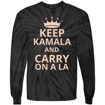 Keep Kamala And Carry On A La Tie-Dye Long Sleeve Shirt