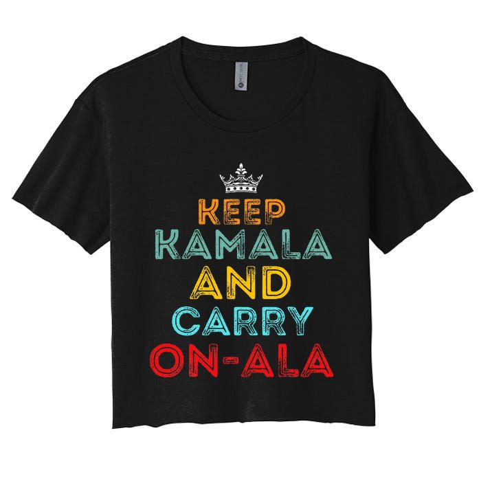 Keep Kamala And Carry Onala Women's Crop Top Tee