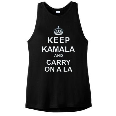 Keep Kamala And Carry On A La Ladies PosiCharge Tri-Blend Wicking Tank