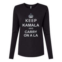 Keep Kamala And Carry On A La Womens Cotton Relaxed Long Sleeve T-Shirt