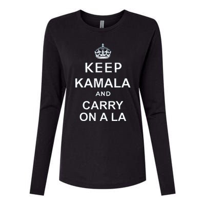 Keep Kamala And Carry On A La Womens Cotton Relaxed Long Sleeve T-Shirt