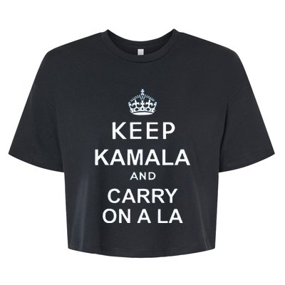 Keep Kamala And Carry On A La Bella+Canvas Jersey Crop Tee