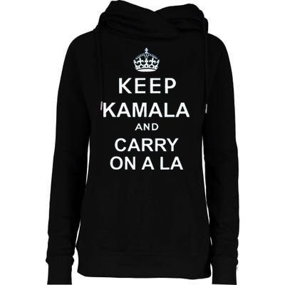 Keep Kamala And Carry On A La Womens Funnel Neck Pullover Hood