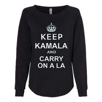 Keep Kamala And Carry On A La Womens California Wash Sweatshirt