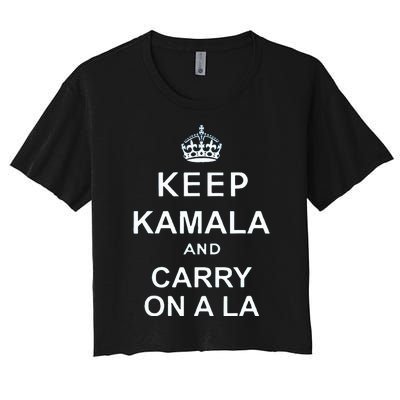 Keep Kamala And Carry On A La Women's Crop Top Tee