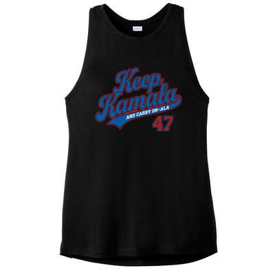 Keep Kamala And Carry On Ala Ladies PosiCharge Tri-Blend Wicking Tank