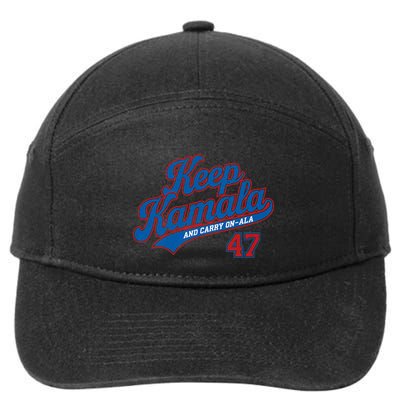 Keep Kamala And Carry On Ala 7-Panel Snapback Hat