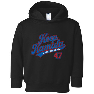Keep Kamala And Carry On Ala Toddler Hoodie