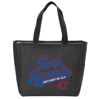 Keep Kamala And Carry On Ala Zip Tote Bag