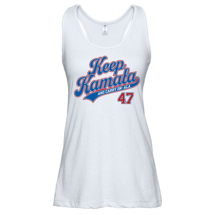 Keep Kamala And Carry On Ala Ladies Essential Flowy Tank