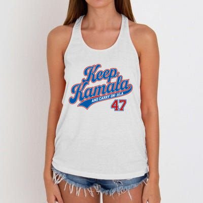 Keep Kamala And Carry On Ala Women's Knotted Racerback Tank