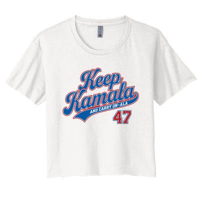 Keep Kamala And Carry On Ala Women's Crop Top Tee