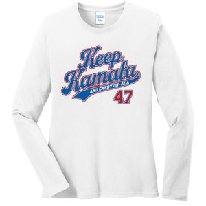 Keep Kamala And Carry On Ala Ladies Long Sleeve Shirt